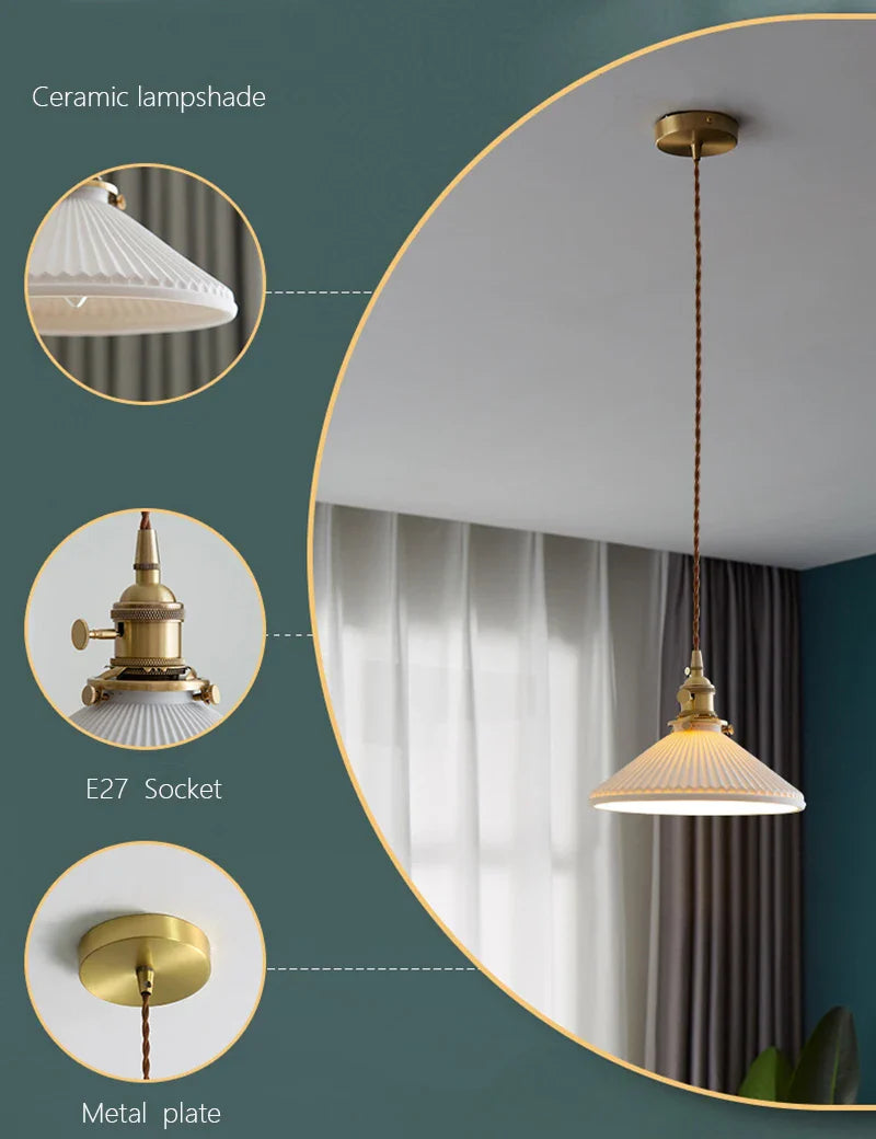 Lustre LED Japonais Nordique Luxe