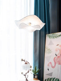 Lustre Nordique en Tissu avec LED pour Décoration Maison - Modèle Fleur