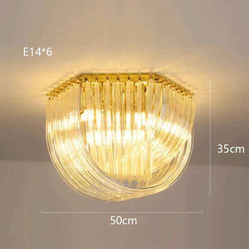Lustres LED Nordiques Modernes en Verre