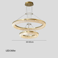 Lustre de luxe LED rond design moderne 2024 pour intérieur - Élégance Lumineuse
