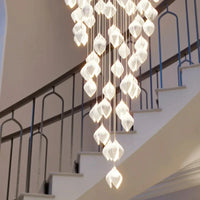 Lustre Duplex LED Magnolia en Céramique pour Hôtel et Villa