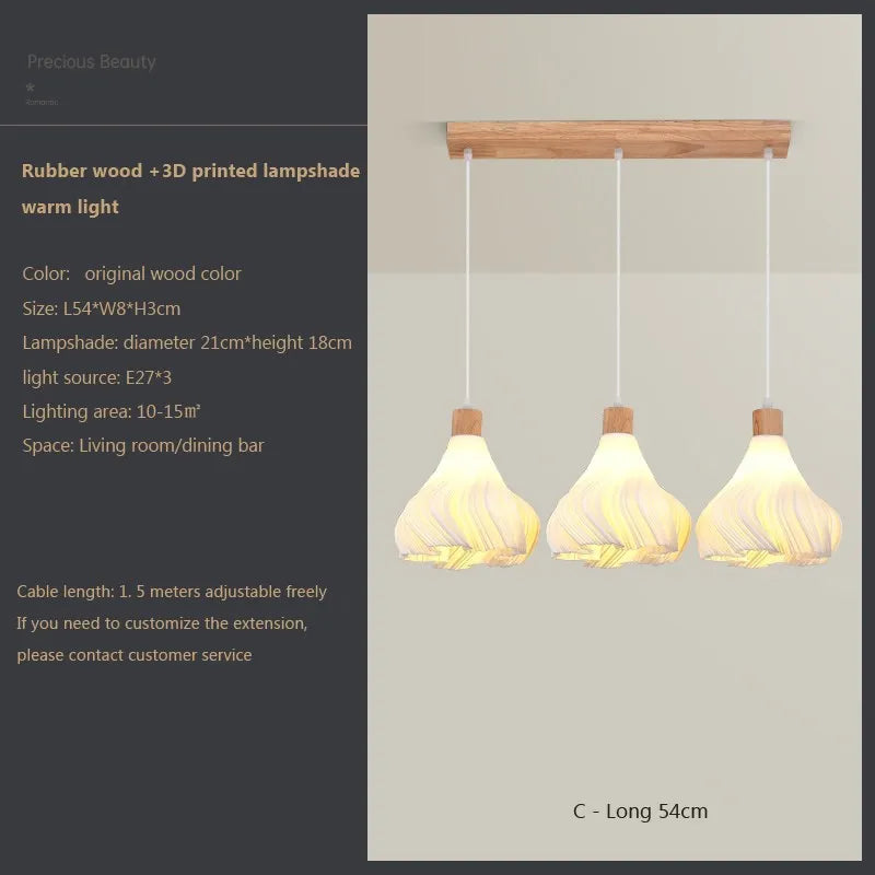 Suspension LED en verre au design nordique contemporain