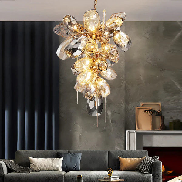 Lustre en verre post-moderne LED de luxe