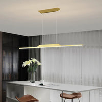 Lustre Long LED Minimaliste Éclat Moderne avec Hauteur Réglable