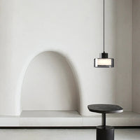 Suspension nordique design moderne en verre et cuivre