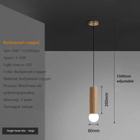 Lustre Chinois en Noyer avec Barre de Suspension
