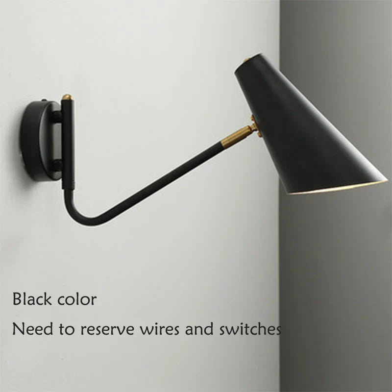 Applique murale rétro réglable Noir & Or LED E27