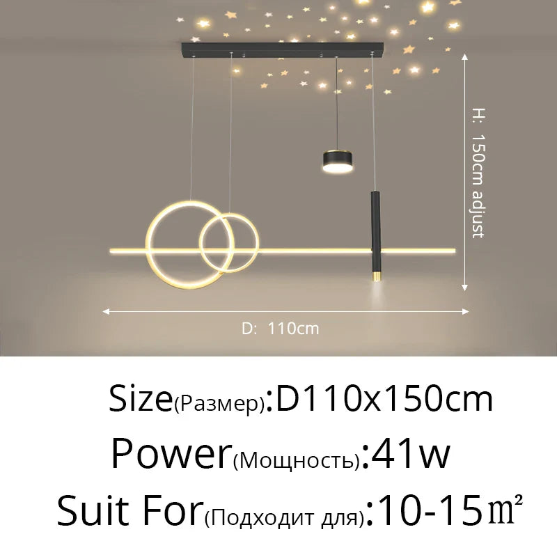 Style Nordique : Suspension LED Luminaire Abajur