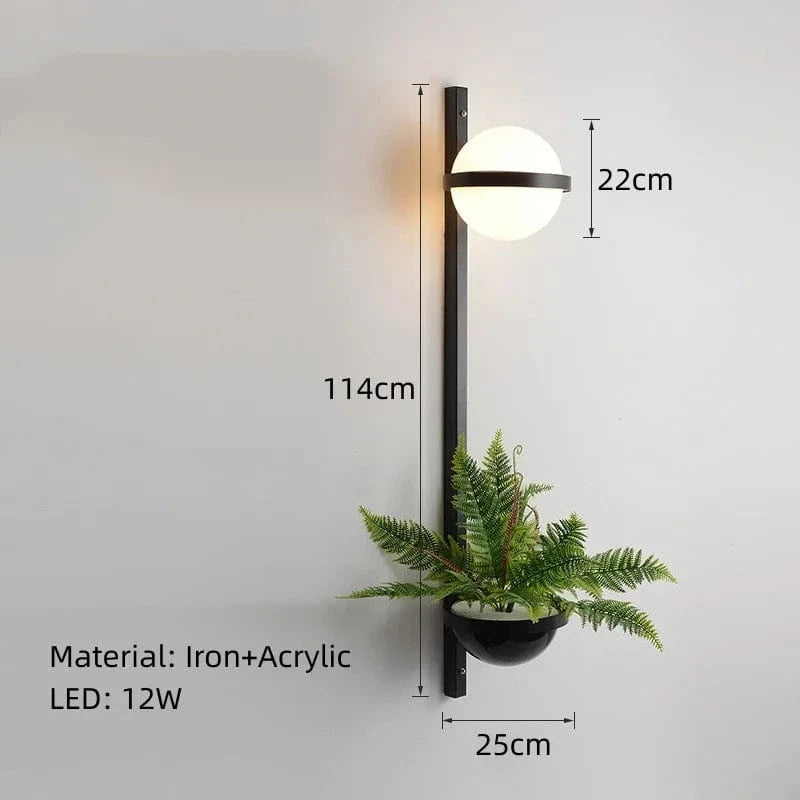 Lustre Moderne DIY LED avec Pot de Fleurs pour un Jardin Céleste