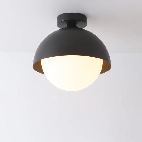Plafonnier LED nordique rond pour allée et balcon - Style Scandinave