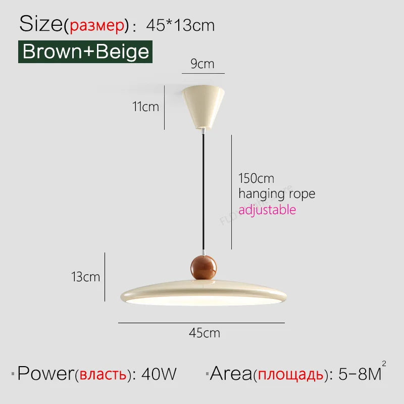 Lustre de restaurant style crème ovni - Élégance moderniste