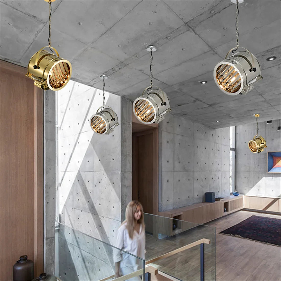 Lustre LED industriel nordique en métal de qualité supérieure