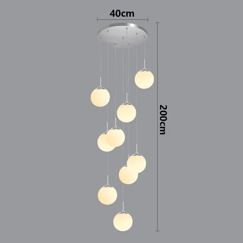 Suspension luminaire nordique pour éclairer l'intérieur de votre escalier.