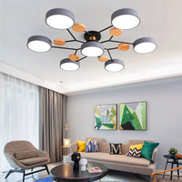 Lustre LED Nordique en Bois - Éclairage Intérieur Minimaliste