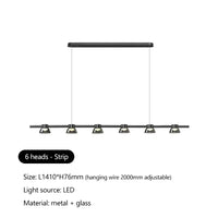 Lustre Moderne Minimaliste en Verre Design Nordique avec LED