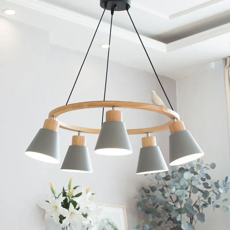Lampe suspension nordique Macaron modernisée