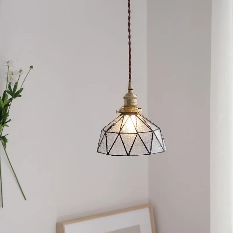 Suspension Design Nordique Vintage en Laiton et Verre - Édition Limitée