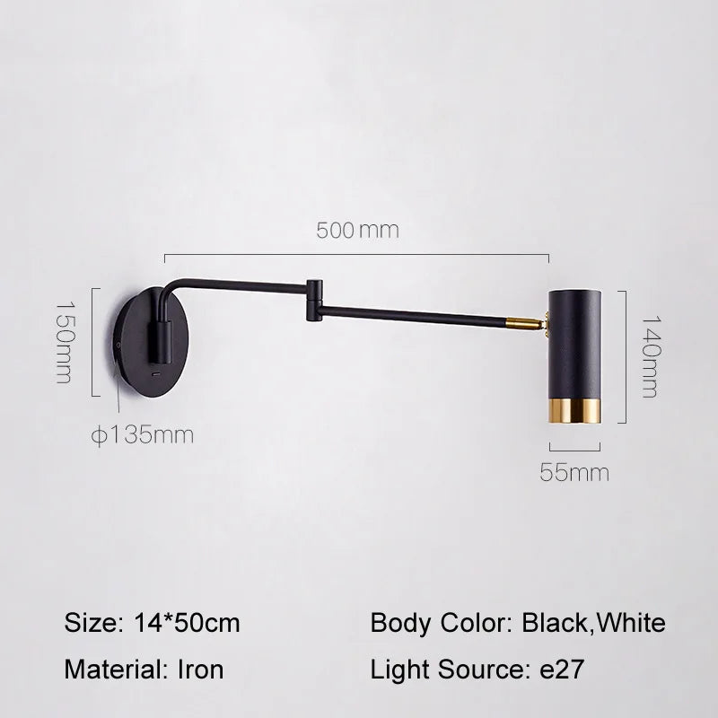 Appliques Murales LED Modernes avec Interrupteur Tactile Réglable
