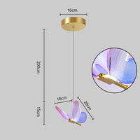 Suspension Lumineuse Papillon en Acrylique