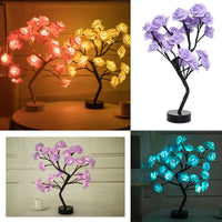 Lampe de table LED Nordique Cherry Blossom Crystal Veilleuse