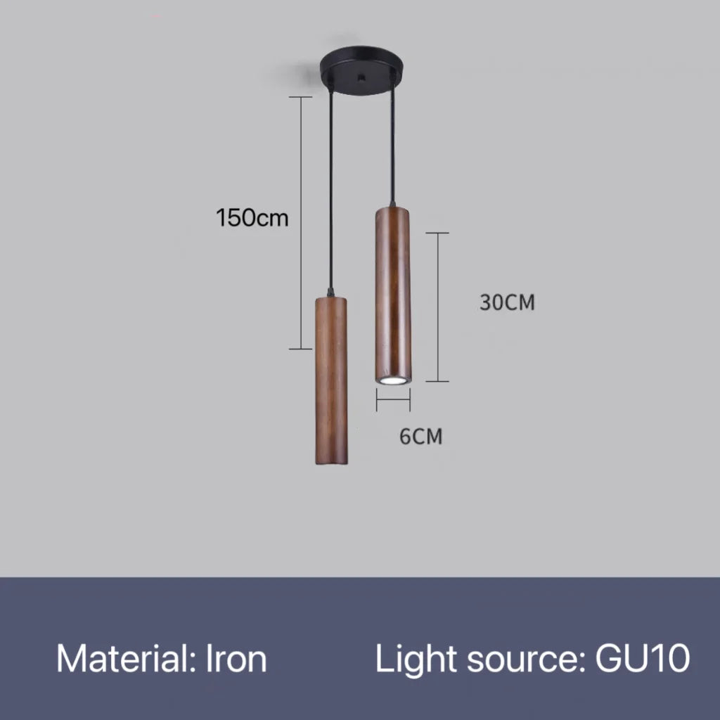 Suspension LED Grain de Bois - Style Nordique Moderne