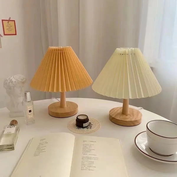 Lampe de Table LED nordique Moderne Plissée Ins