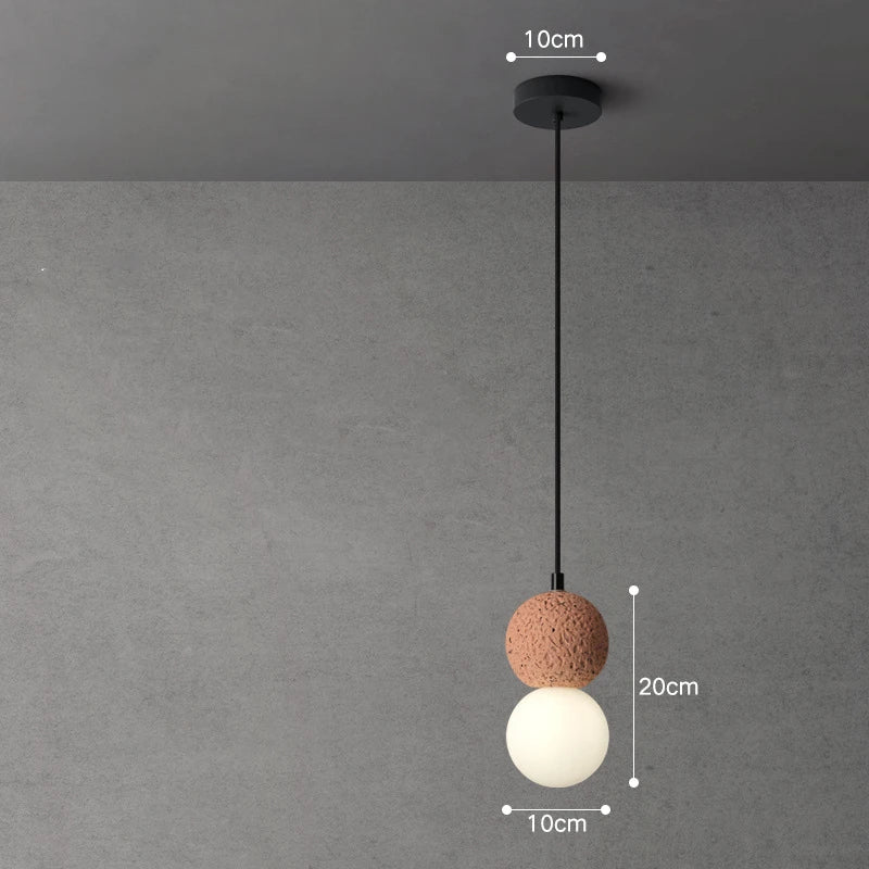 Suspension LED Ballsy Cement - Style Nordique Moderne