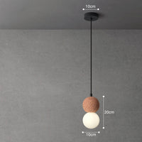 Suspension LED Ballsy Cement - Style Nordique Moderne