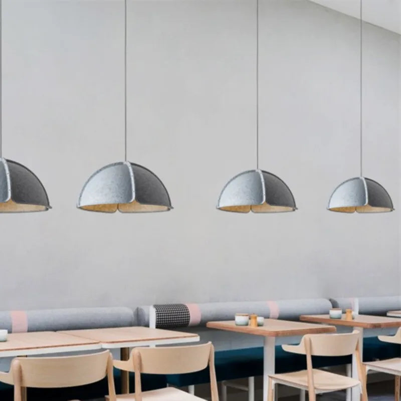 Suspension Éclairage acoustique Feutre Postmoderne Minimaliste Brandé pour Salon Chambre Salle à Manger