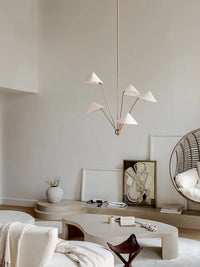Lustre japonais en tissu pour plafond suspendu - Éclairage LED pour salon, cuisine, chambre