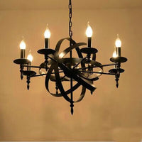Lustre Loft Américain en Métal Rétro Rustique