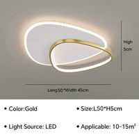 Lustre Intérieur Moderne à LED pour Décoration Maison