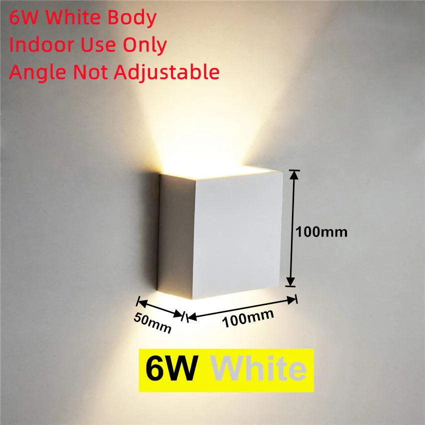 Applique Murale LED Lumière Extérieure Dorée IP65