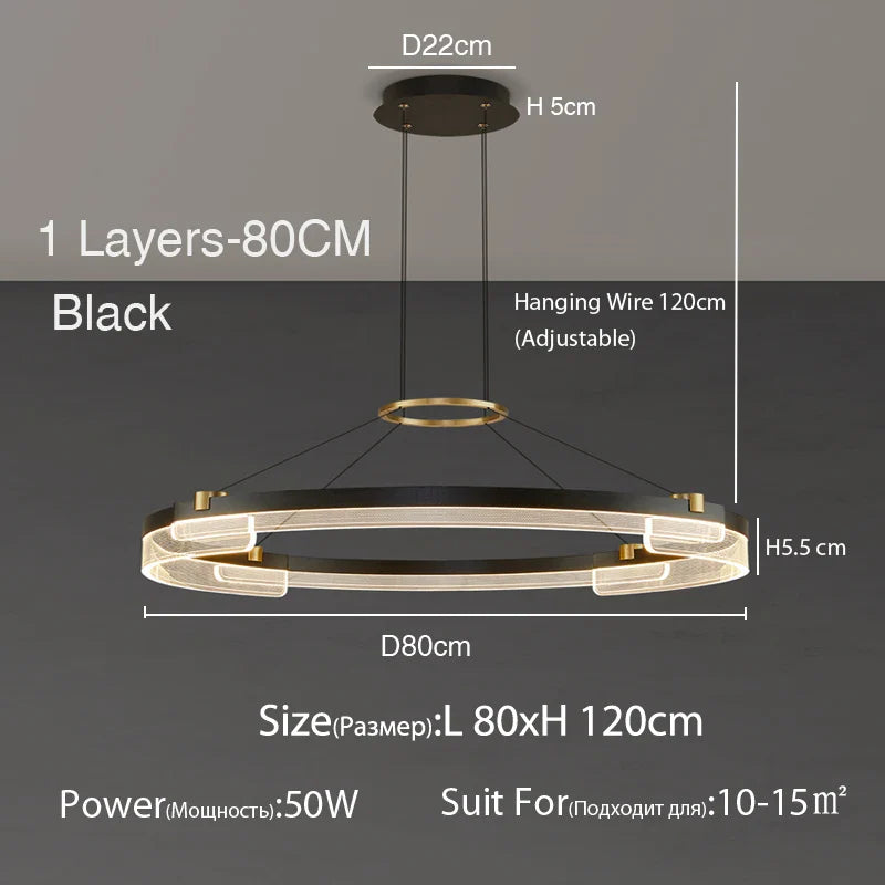Lustre LED Nordic Zen pour Salon de Thé - Style Moderne Minimaliste