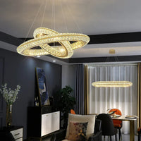 Lustre de luxe en cristal LED pour l'hôtellerie et la restauration