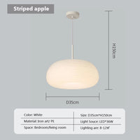 Suspension LED "Nordic Stripes Cream & Apples"
