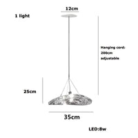 Suspension LED en verre design nordique Manta.