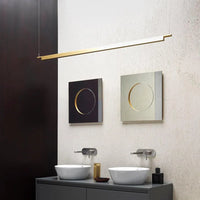 Suspension design scandinave linéaire avec compendium LED longue