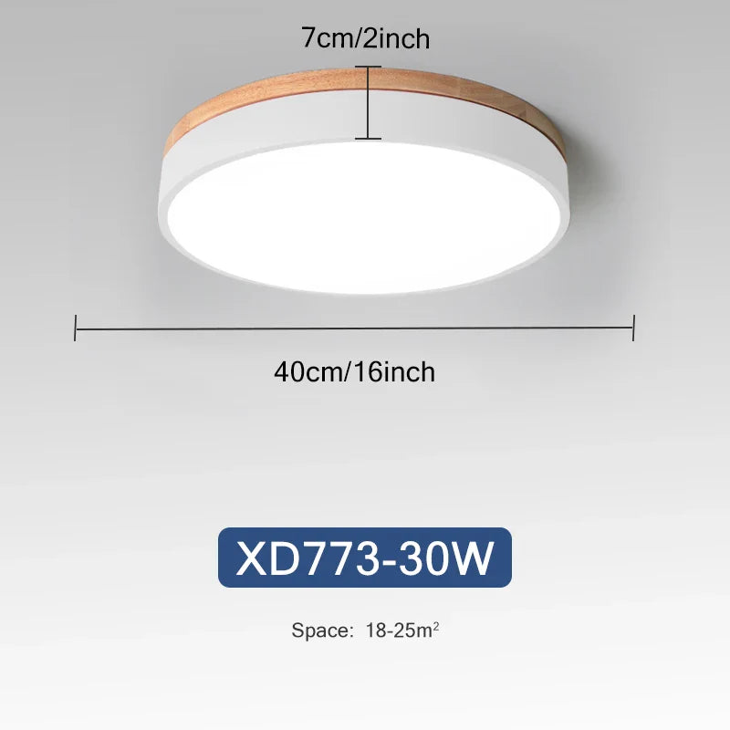 Plafonnier Nordique LED en Bois à 7 Couleurs pour Salon - 3 Lumières Ajustables - Idéal pour Chambre et Couloir