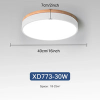Plafonnier Nordique LED en Bois à 7 Couleurs pour Salon - 3 Lumières Ajustables - Idéal pour Chambre et Couloir