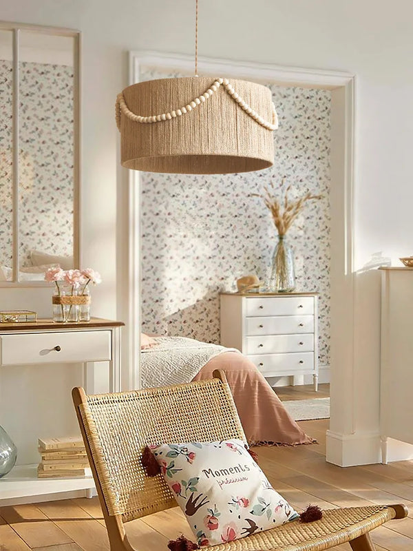 Lustre Bohème Rétro Perlé pour un Éclairage Intérieur Créatif
