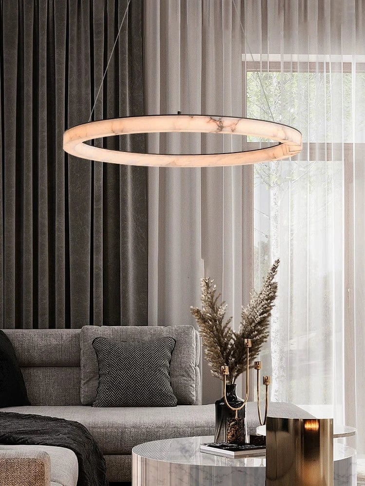 Suspension LED Luxe en Marbre Authentique