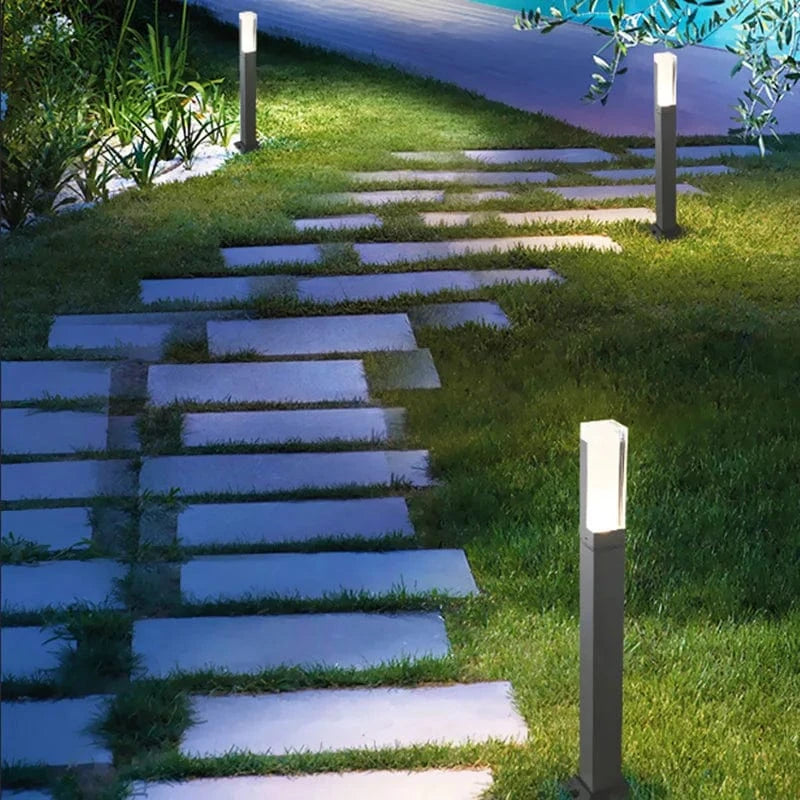 Nouvelle colonne lumineuse LED extérieure étanche IP65 10 W en aluminium pour chemin de jardin