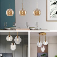 Suspension LED en verre au design nordique minimaliste - Élégance Scandinave