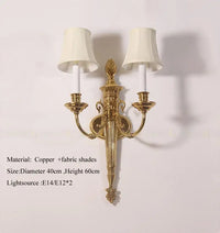 Applique Murale Double Tête Style Nordique en Cuivre LED Rétro - Nordic Glow