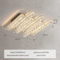 Lustre Moderne en Cristal K9 LED Dimmable pour Maison