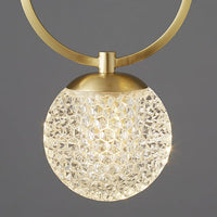 Suspension LED en verre cristal de luxe.
