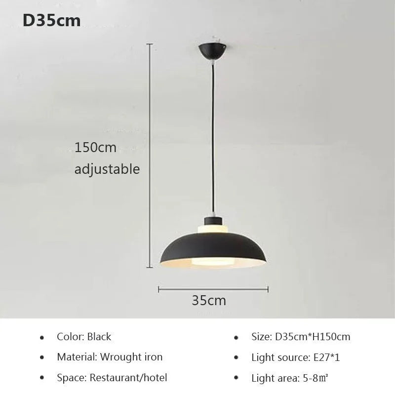 Suspension LED nordique minimaliste à tête unique - Design Scandinave
