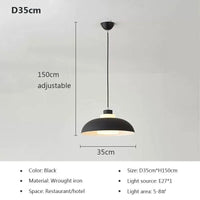 Suspension LED nordique minimaliste à tête unique - Design Scandinave