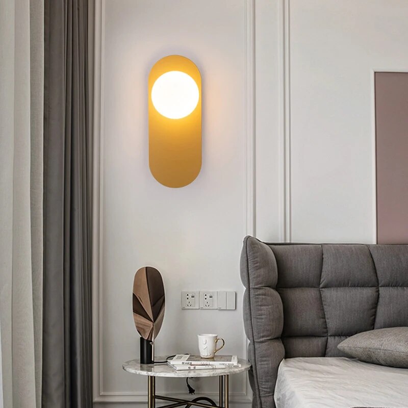 Applique LED Moderne en Fer Noir et Doré